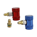 A/C R134A Quick Coupling Adapter Manifold Connector 1/4" Sae Hvac High&Low Side