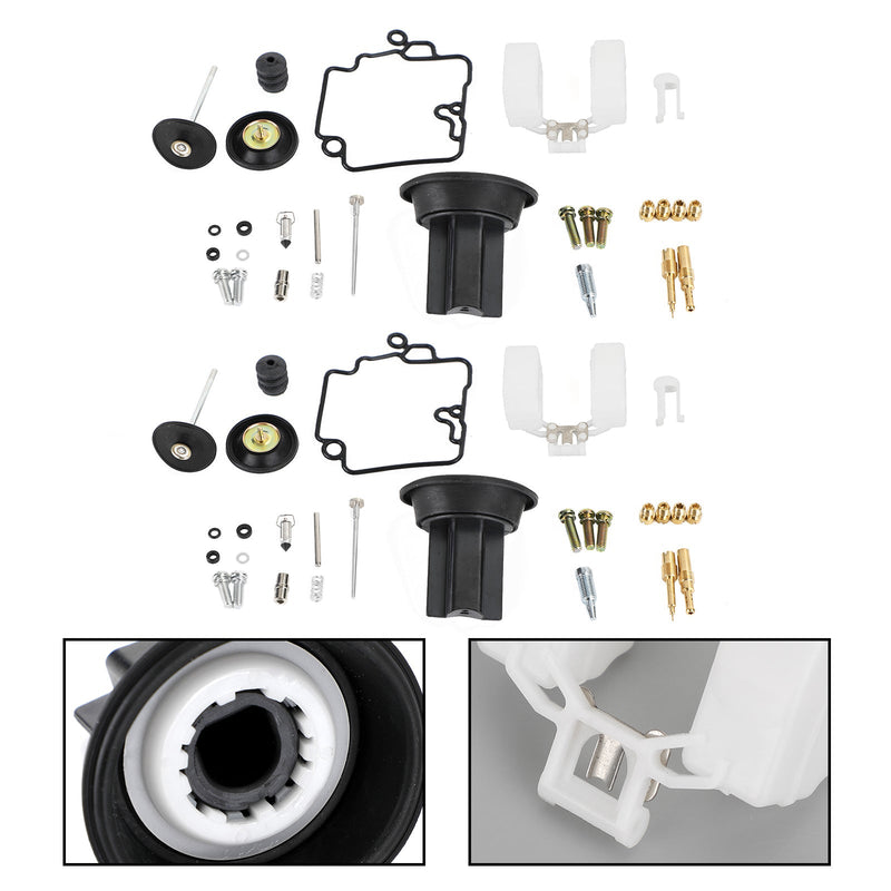 2X forgasser Carb Rebuild Kit Akselerasjonspumpe Passer for KT CVK24 Scooter Racing Generic