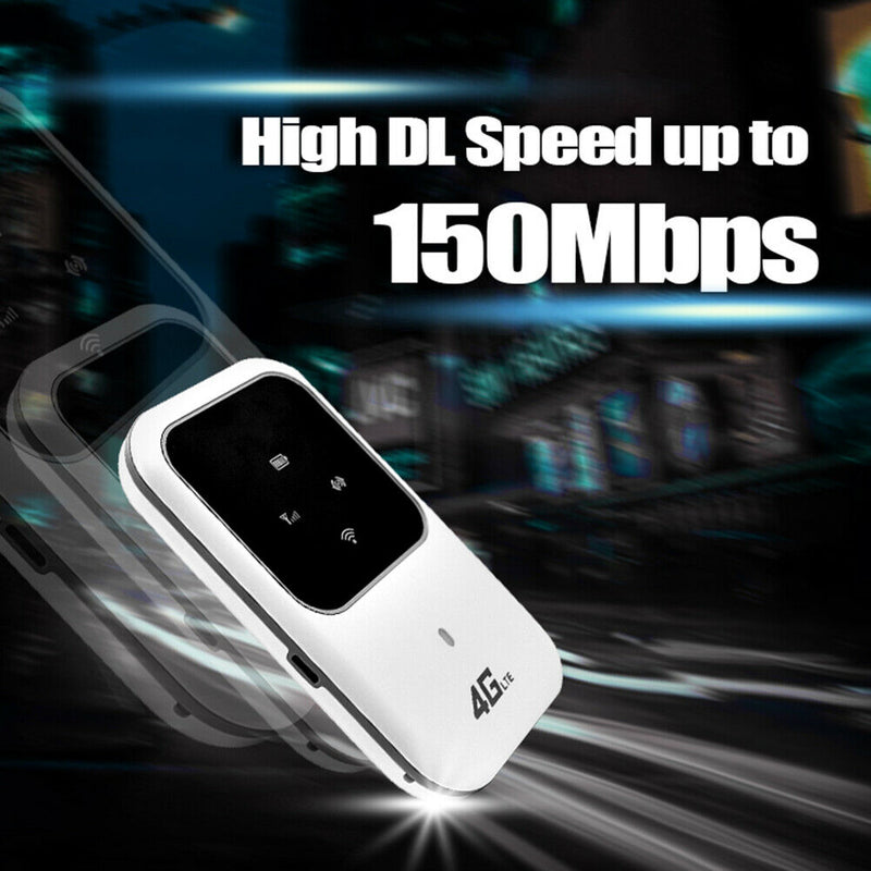 100 Mbps Trådlös 4G LTE Mobil Bärbar WiFi Router MiFi Modem Hotspot 2100mah