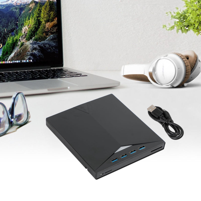 Zewnętrzny napęd DVD 7 w 1 — USB 3.0 i USB Type-C — Kompatybilny z laptopami, komputerami stacjonarnymi i systemem Mac OS — Przenośna nagrywarka i czytnik płyt CD, DVD i Blu-ray