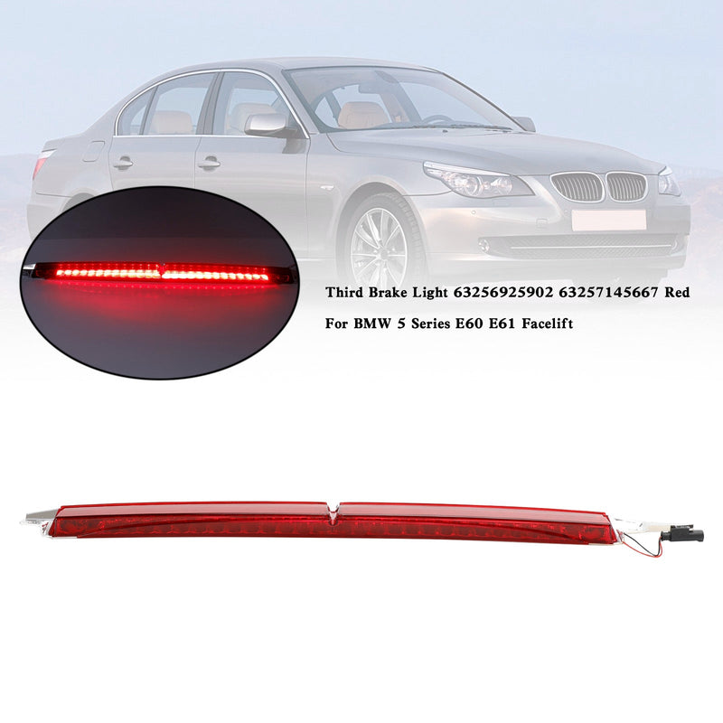 Drittes Bremslicht 63256925902 Rot für BMW 5er E60 E61 Facelift