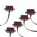 5x Mini DC 0-30V Rød LED 3-Digital Display Spænding Voltmeter Panel Kalibrerbar