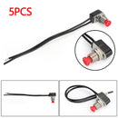 5 stykker normalt lukket Momentan selvnulstilling af trykknap-nulstillingskontakt med ledning rød