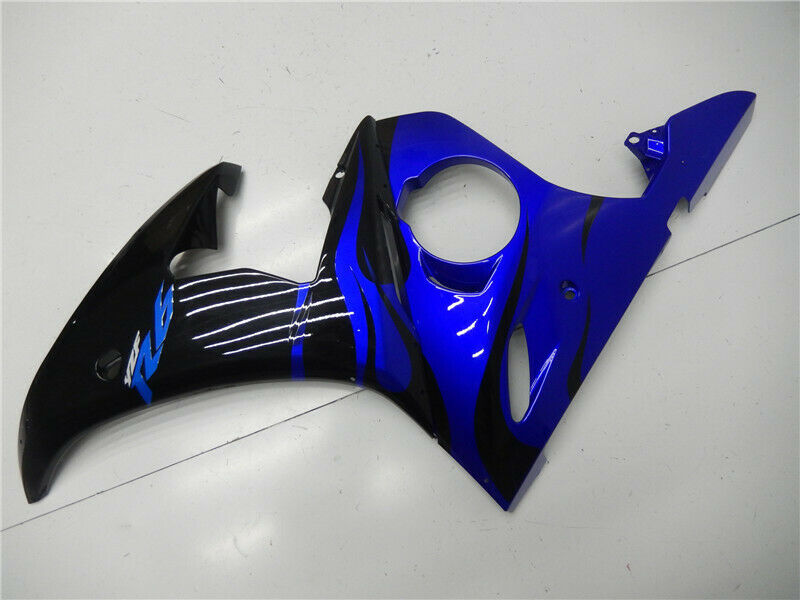 Verkleidungs-Einspritz-Kunststoff-Set passend für Yamaha 2003 2004 YZF R6 Blau Schwarz Generisch