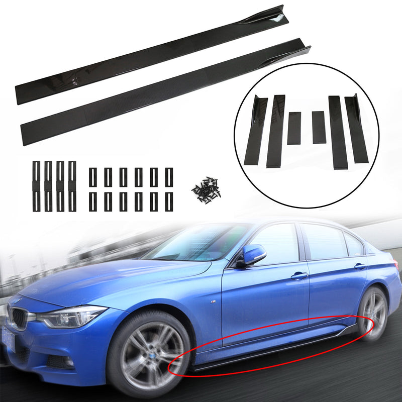 78,7" Universal-Seitenschwellerverlängerungen Rocker Panel Splitters Lip Carbon Fiber Generic