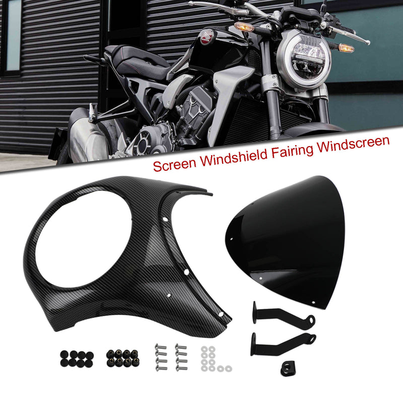 Scheinwerfer Windschutzscheibe Verkleidung Windschutzscheibe für Honda CB1000R CB650R 2019-2021 C Generic