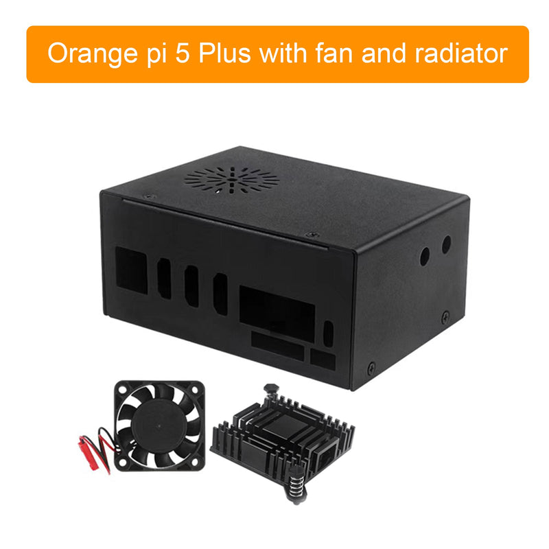 Caja de refrigeración metálica Orange pi 5 Plus con ventilador y antena WiFi externa