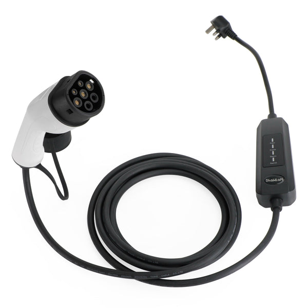 Protable 13A EV-Ladekabel Typ 2 UK-Stecker 3-poliges Ladegerät für Elektroautos 5,5 m