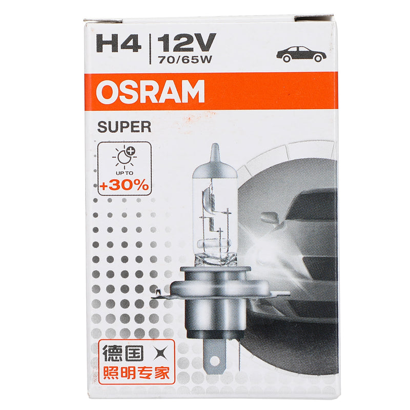 H4 para lámpara de faro de coche OSRAM Super + 30% más de luz P43t 12V70/65W 62281 genérico
