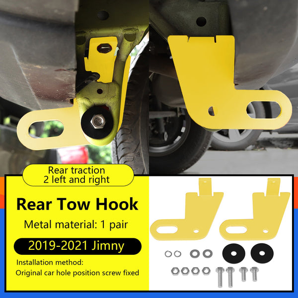 Enganche de remolque trasero izquierdo y derecho de 2 piezas para Suzuki Jimny JB64W JB74 2019-2023