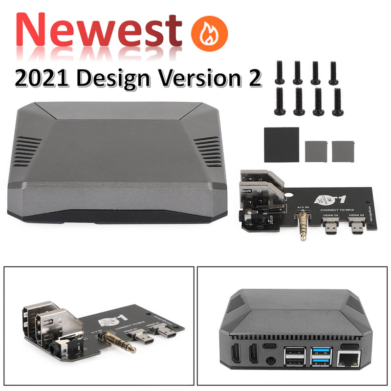 Hliníkové pouzdro 2021 pro Raspberry Pi 4 s tlačítkem Safe Power pro Argon One