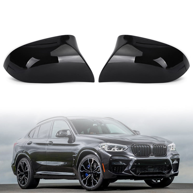 Glänsande svarta sidospegelkåpor M Style för BMW X5 F15 X6 F16 28i 35i 14-18 Generic