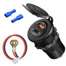 Soporte de extensión de montaje de carga de teléfono Qc4.0 de 60W para motocicleta, negro, genérico