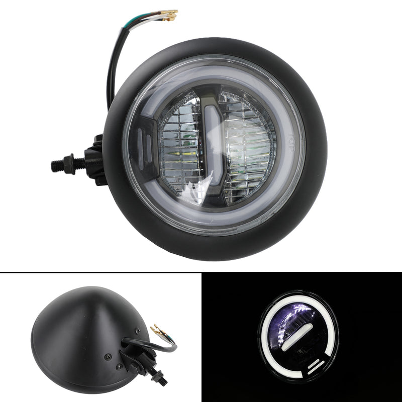 7 tommers motorsykkel LED frontlys rund projektor for Cafe Racer Chopper CRUISER