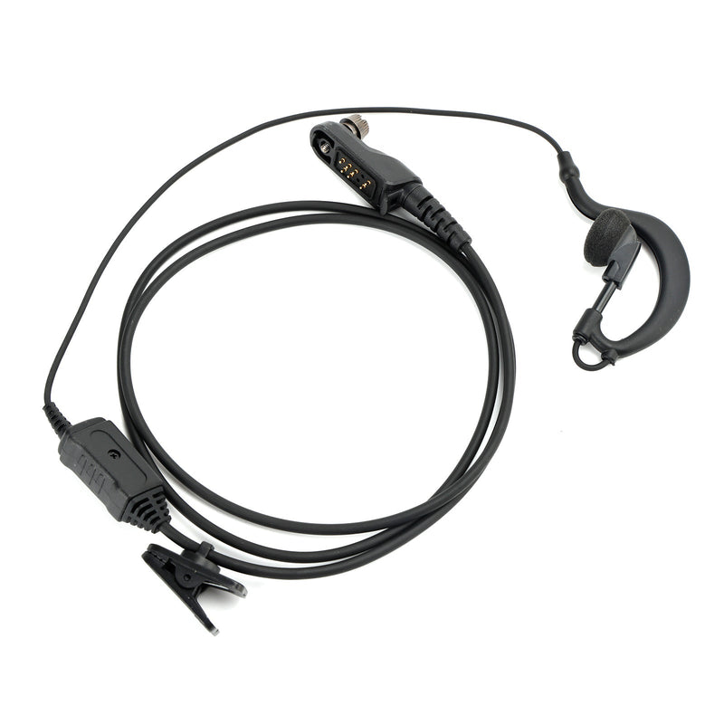 Auriculares con gancho en forma de G, micrófono PTT ovalado para Hytera AP510 AP580 BP560 BP510