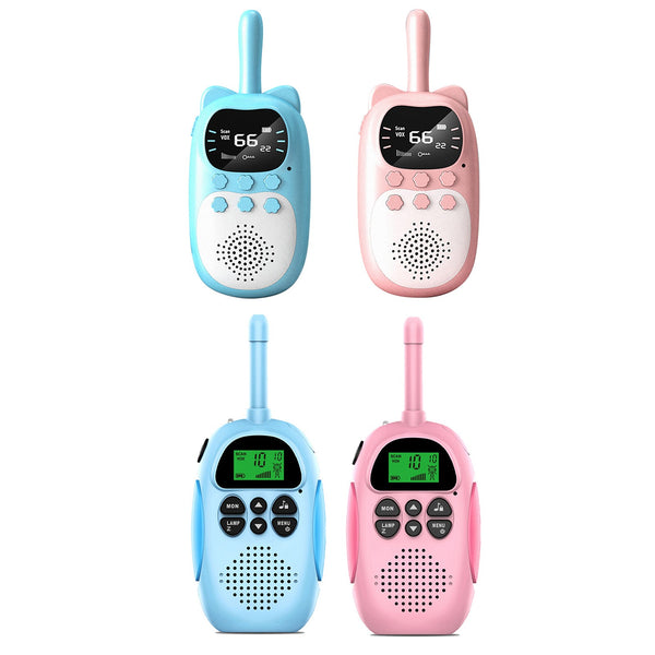 Paquete de 2 walkie talkies para niños Radio bidireccional de 22 canales Alcance de 3 km Original de mano