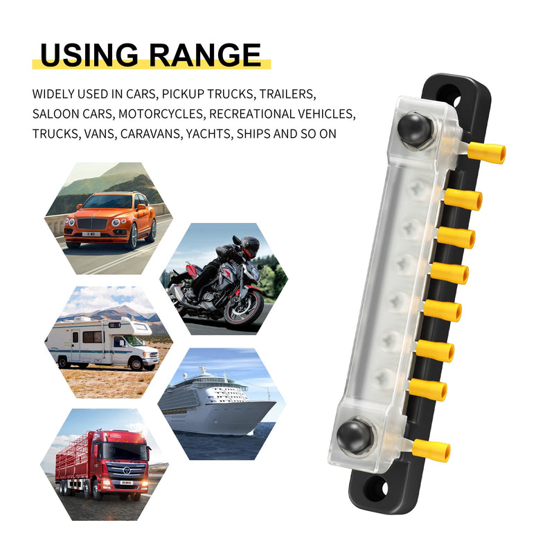 2/4/6/12-Wege-Auto-Sammelschienenblock-Staubschutz-Verteilerterminal für Auto-Marine