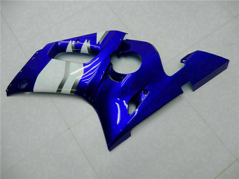 Carenagem de plástico ABS com injeção ABS para Yamaha YZF R6 1998-2002 azul branco genérico