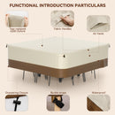 Cobertura quadrada impermeável para móveis de pátio 420D para mesas e cadeiras ao ar livre