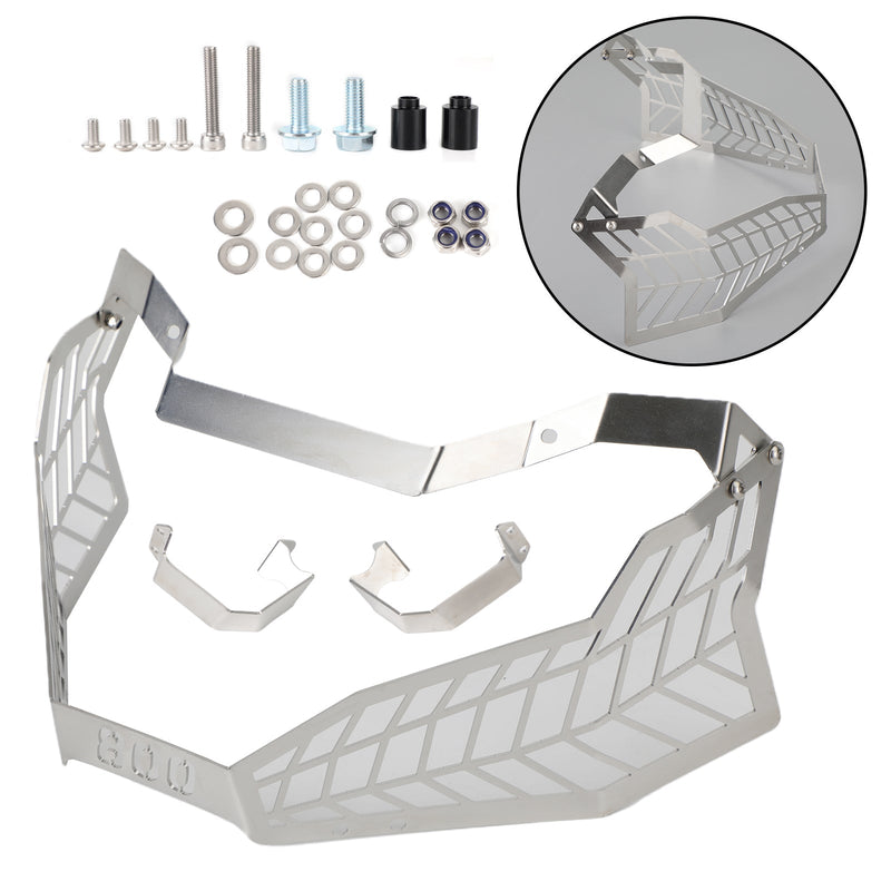 Capa protetora de protetor de farol Haddlamp Guard para Cfmoto 800MT 2021-2022 prata genérico