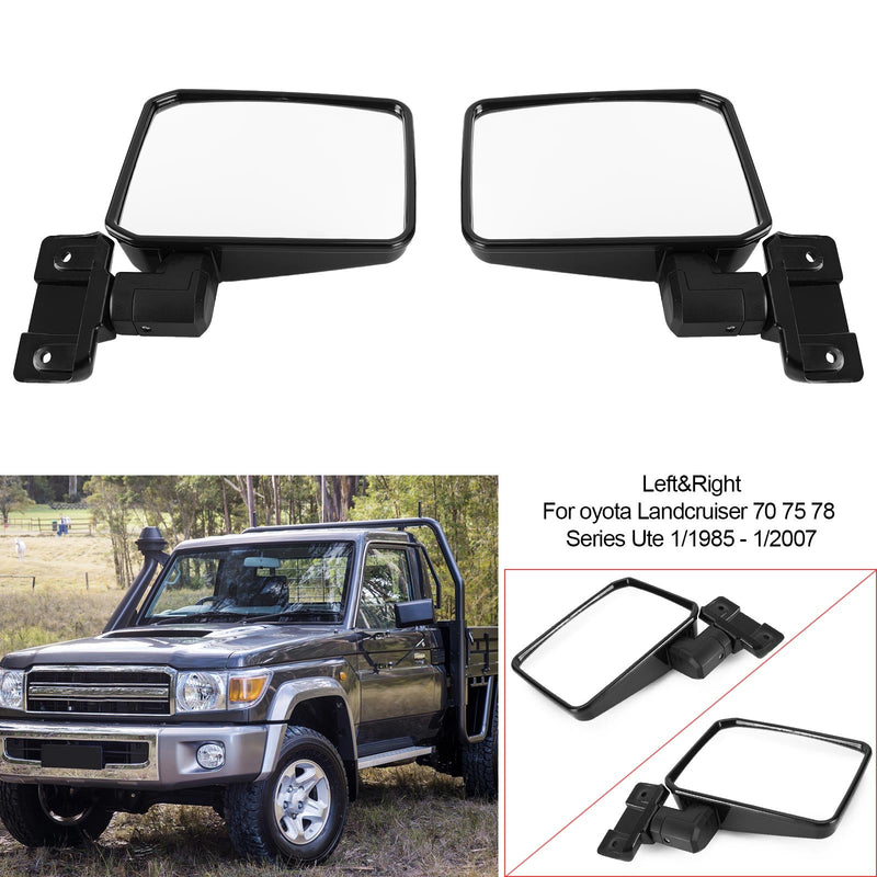 Pari LH + RH sivupeilit Toyota LandCruiser 70 75 78 Series Ute 1985-2007 Generic