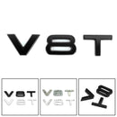 V8T Emblem Badge til Audi A1 A3 A4 A5 A6 A7 Q3 Q5 Q7 S6 S7 S8 S4 SQ5 Sort