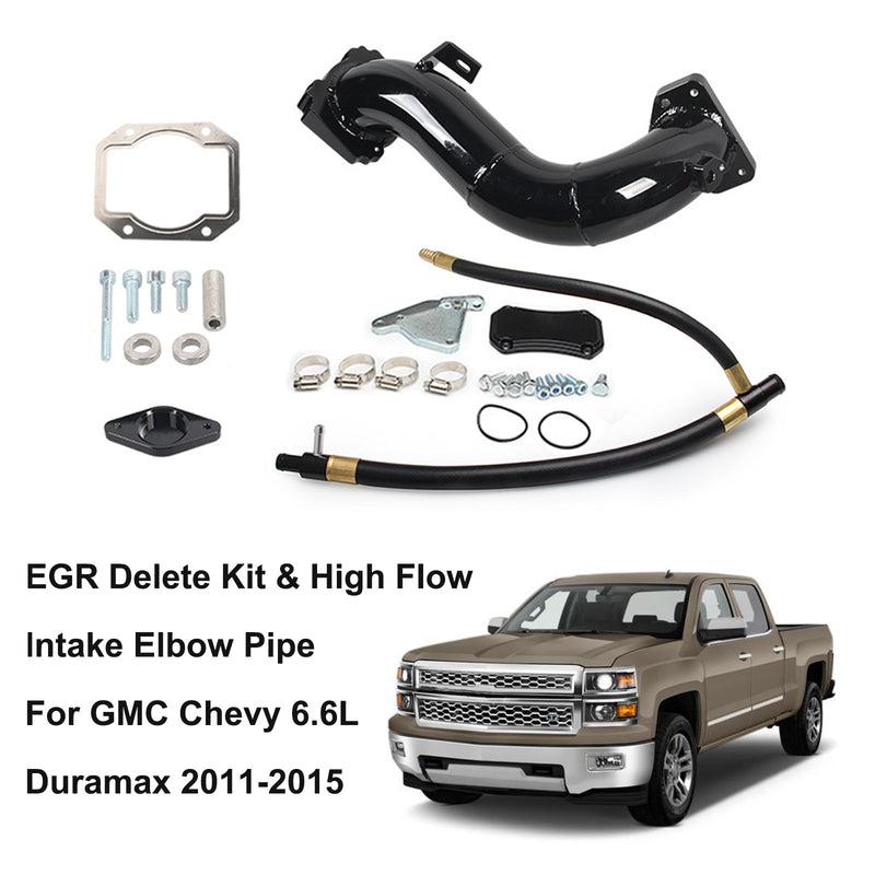 GMC Chevy 6.6L Duramax 11-15 EGR Delete Kit & High Flow Insugsgrenrör