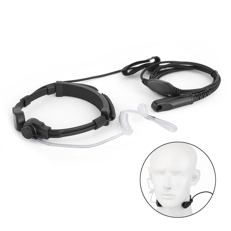 Tactical Throat Mic Headset Passer for Baofeng UV-9R Plus BF-9700 BF-A58 UV-82WP