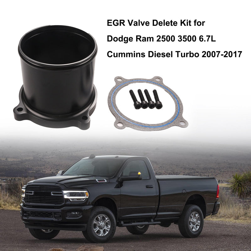 Kit de exclusão de válvula EGR para Dodge Ram 2500 3500 6.7L Cummins Diesel Turbo 2007-2017 Genérico