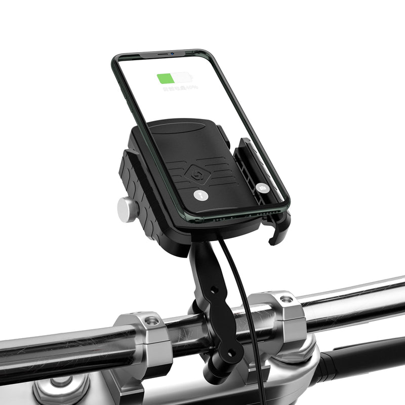 Suporte de carregamento sem fio 15 W Qc3.0 Carregador de telefone universal para moto scooter BlackB genérico