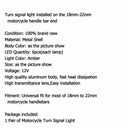 Styrets endeindikatorer blinkende indikatorendelys af styr sort motorcykel