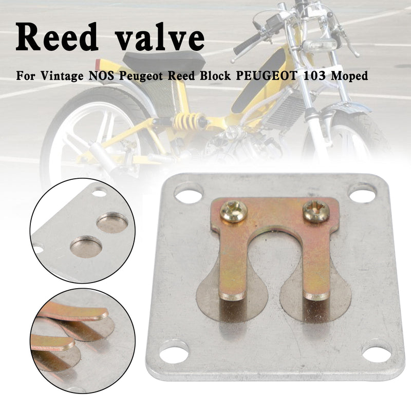 Vintage NOS Peugeot Reed Block Válvula de láminas para PEUGEOT 103-SP CICLOMOTOR 47229