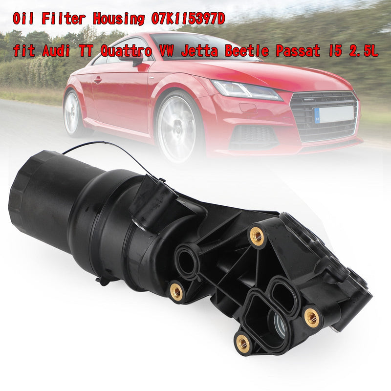 Ölfiltergehäuse 07K115397D passend für Audi TT Quattro VW Jetta Beetle Passat l5 2.5L Generic