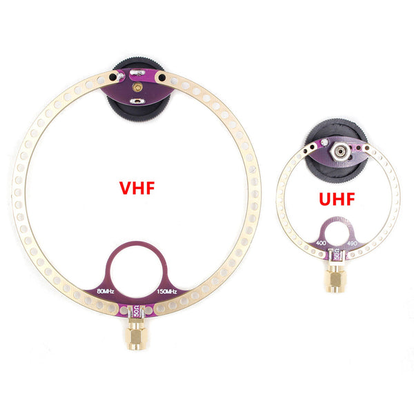 2x Donut VHF UHF FM Mini Loop Antena para Receptor de Rádio HFDY Malahiteam DSP DSP2