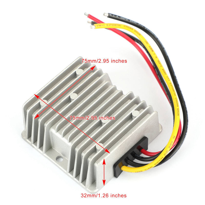 Vattentät 24V till 12V 20A 240W steg ned DC/DC strömomvandlare regulator