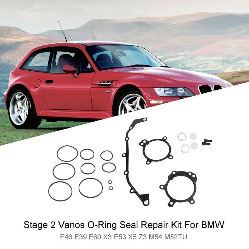 Steg 2 Vanos O-ringstätning reparationssats för BMW E46 E39 E60 X3 E53 X5 Z3 M54 M52TU Generic