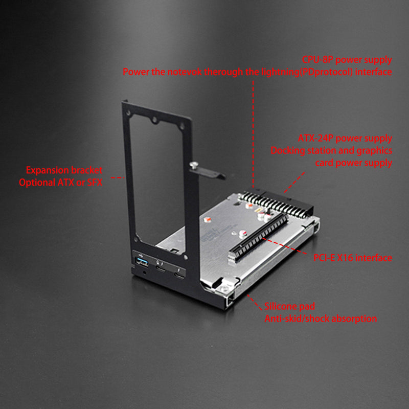 Thunderbolt 3 4 portar TH3P4G2 mini USB3.0 grafikkort utökat fäste