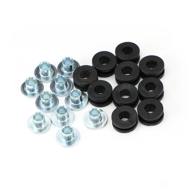 NEU 10 PCS M6 Motorrad -Seitenplatte Rubber / TROMET BOLTSKIT FIT FÜR KAWASAKI