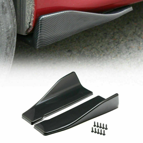 2 peças 35 cm Rock Spoiler Rear Lip Extension Rocker Splitter Winglet Wings Carbon Look Generic