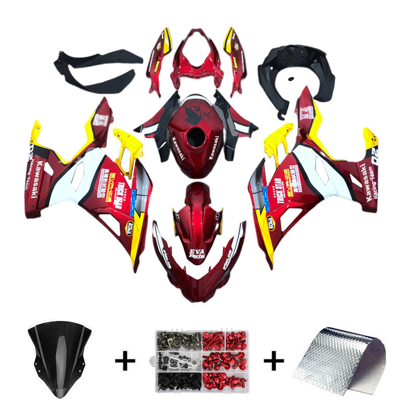 Amotopart kåpa Set för Kawasaki EX400 Ninja400 2018-2023 Body Plastic ABS