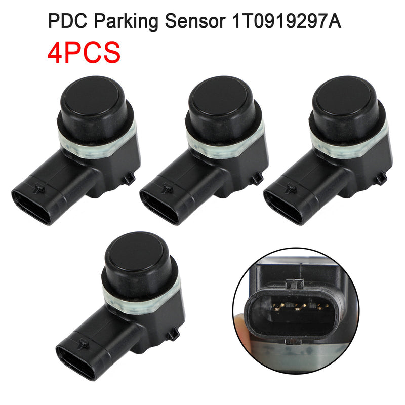 Sensor de aparcamiento PDC 4X 1T0919297A para VW Golf Passat Sharan Tiguan Touran genérico