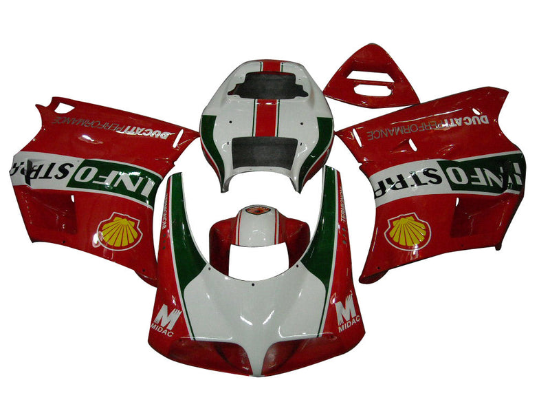 Kåpa till Ducati 996 1996-2002 Röd Vit Infostrada Racing Generic