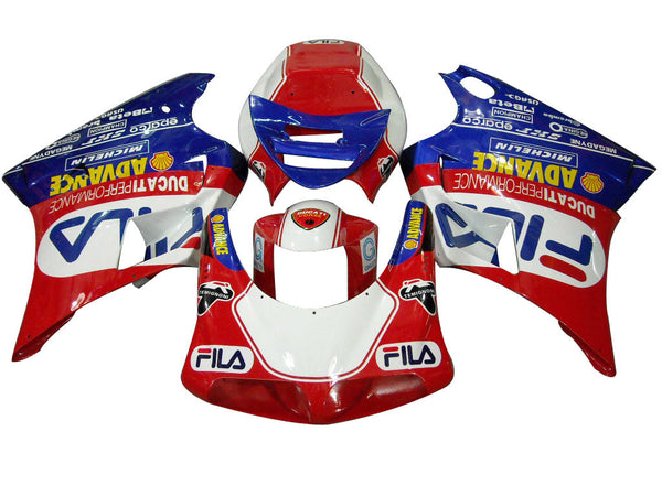 Fairings for Ducati 996 1996-2002 Rød Hvit Blå Fila Racing Generisk