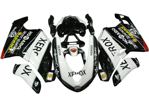 Carenados para Ducati 999 2005-2006, blanco y negro, genérico Xerox