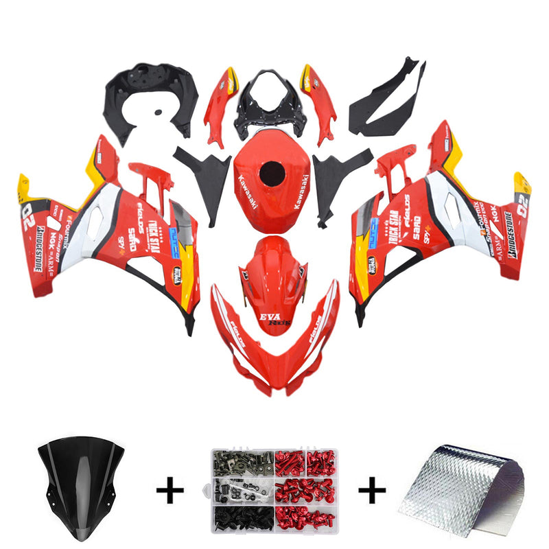 Kit de carenagem Amotopart para Kawasaki EX400 Ninja400 2018-2023 corpo de plástico ABS