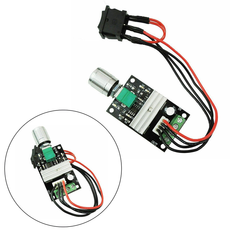 Controlador do interruptor de velocidade do motor DC 3A 10V 12V 24V regulador PWM reversível