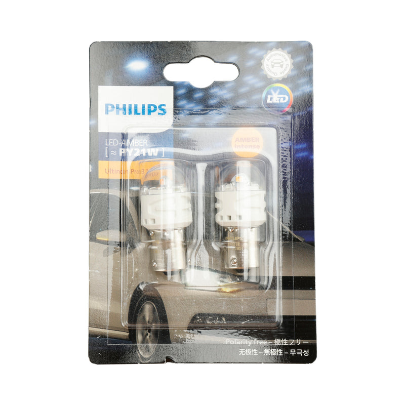 Para Philips 11496AU31B2 Ultinon Pro3100 LED ÁMBAR PY21W BAU15s 12V