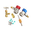 AC R134A-sovittimen pikaliittimet venttiilisarjan kanssa säädettävällä R134A-sovittimella