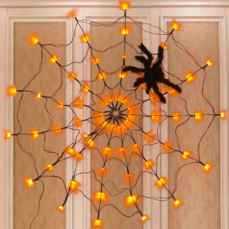 Decorações de Halloween Web Lights Festas internas ao ar livre Decoração de jardim + Aranha