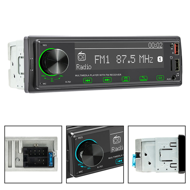 Tela sensível ao toque 2.5D 1DIN Bluetooth estéreo rádio FM carro MP3 player com DAB